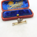 Victorian 18ct Gold, Pearl & Old-Mine Cut Diamond Baby Chick Brooch c1860 Antique