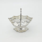Victorian Sterling Silver Handled Pierced Sweet Treat Basket 1901 London Antique