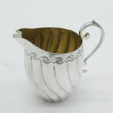 Victorian Elkington & Co. Sterling Silver Cream Jug Antique 1886 Sheffield