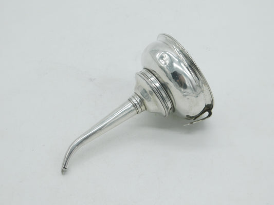 George III Sterling Silver 'J' Initial Wine Funnel Antique c1800 London