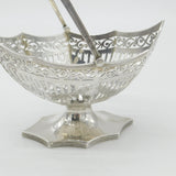 Victorian Sterling Silver Handled Pierced Sweet Treat Basket 1901 London Antique
