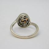 Clogau Welsh 9ct Rose Gold & Sterling Silver Agate Set Dress Ring Vintage