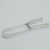 Pair of Sterling Silver Asparagus Servers or Tongs Antique 1926 London Art Deco