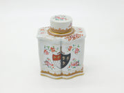 Early 19th Century French Armorial Crested China Tea Caddy Antique c1820