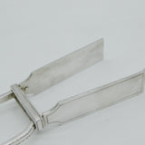 Pair of Sterling Silver Asparagus Servers or Tongs Antique 1926 London Art Deco