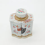 Early 19th Century French Armorial Crested China Tea Caddy Antique c1820