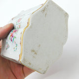 Early 19th Century French Armorial Crested China Tea Caddy Antique c1820