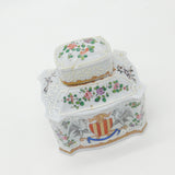 Early 19th Century French China Armorial Crested Tea Caddy Antique c1820