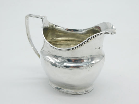 George III Sterling Silver Minimal Cream Jug Antique London 1807