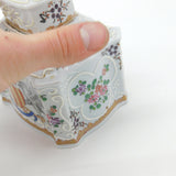 Early 19th Century French China Armorial Crested Tea Caddy Antique c1820