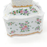 Early 19th Century French China Armorial Crested Tea Caddy Antique c1820