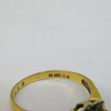 18ct Yellow Gold & Brilliant Cut Diamond Floral Cluster Ring Vintage London