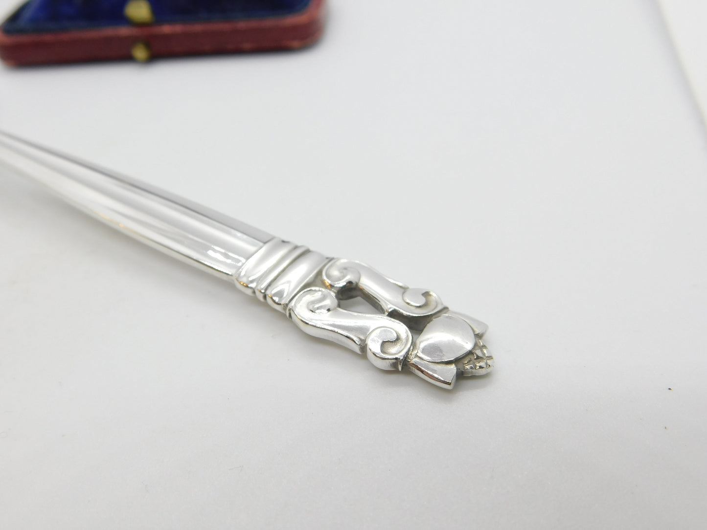 Georg Jensen Sterling Silver Grapefruit Spoon 1928 London Import Antique