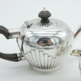 Victorian Sterling Silver Bachelors Teapot & Cream Jug Antique 1884 London