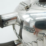 Victorian Sterling Silver Bachelors Teapot & Cream Jug Antique 1884 London