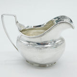 George III Sterling Silver Maze Pattern Cream Jug Antique 1787 Sheffield
