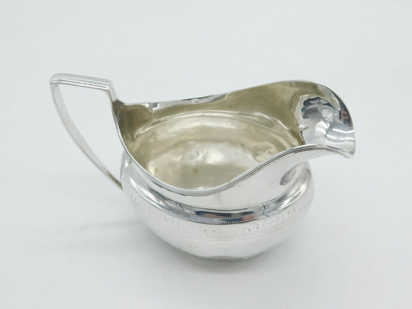 George III Sterling Silver Maze Pattern Cream Jug Antique 1787 Sheffield