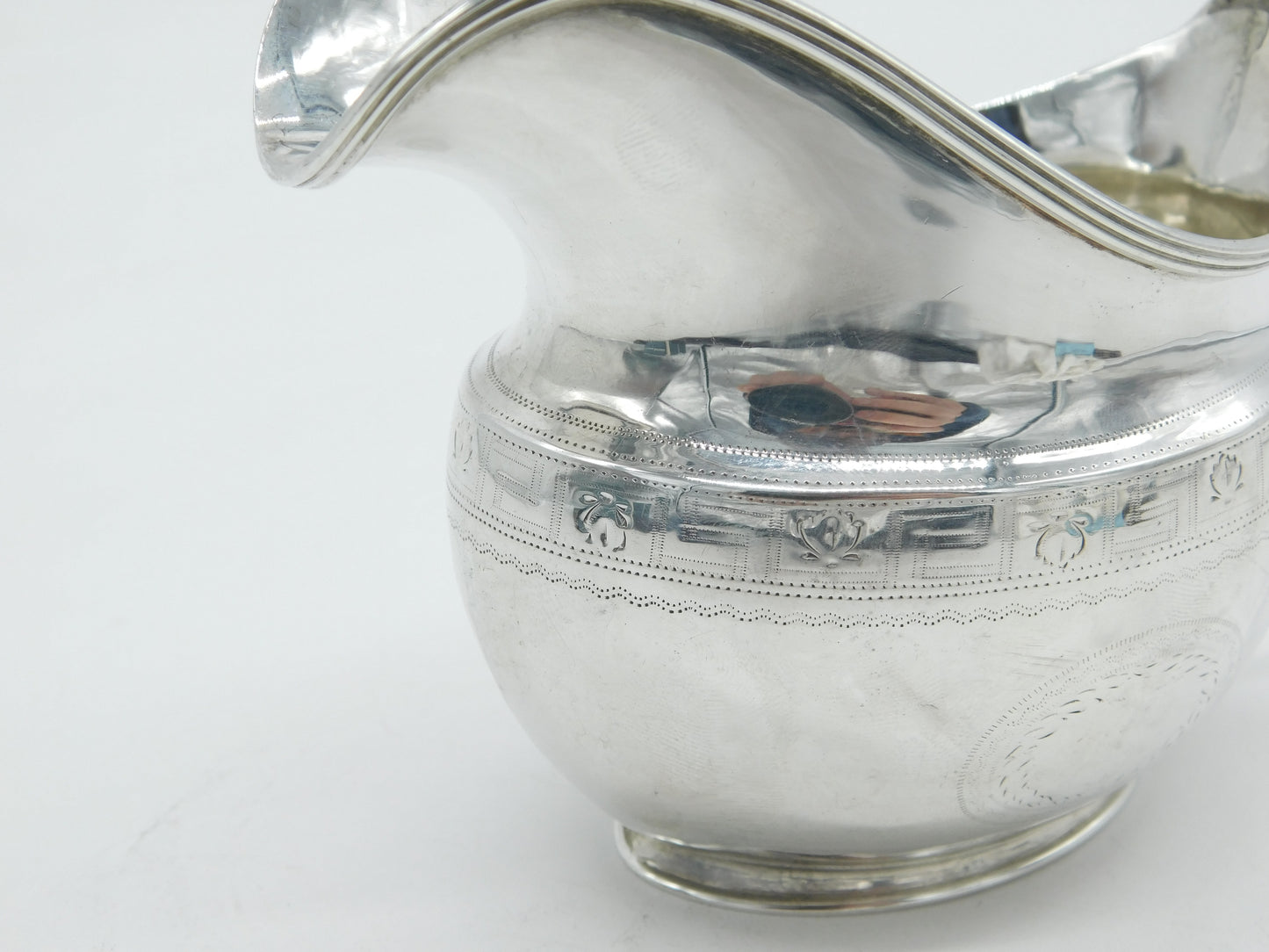 George III Sterling Silver Maze Pattern Cream Jug Antique 1787 Sheffield