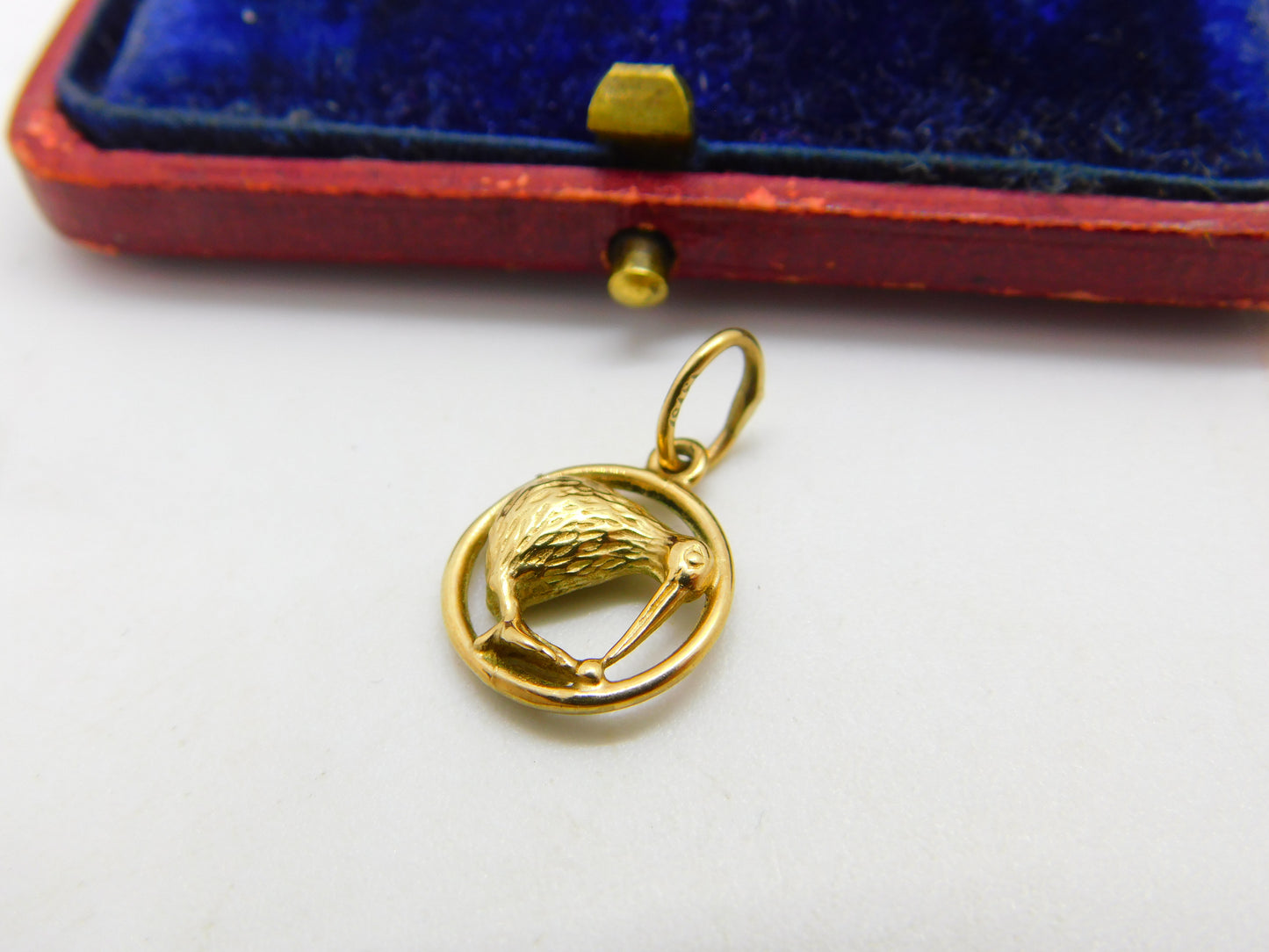 9ct Yellow Gold New Zealand Kiwi Bird Charm or Pendant Vintage c1960