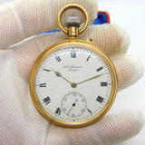 Victorian Gents 9ct Yellow Gold Manual Wind Pocket Watch 1872 London Antique