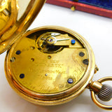 Victorian Gents 9ct Yellow Gold Manual Wind Pocket Watch 1872 London Antique
