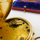 Victorian Gents 9ct Yellow Gold Manual Wind Pocket Watch 1872 London Antique