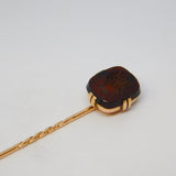 George III 15ct Rose Gold Carnelian Agate Senator Intaglio Stick Pin Antique