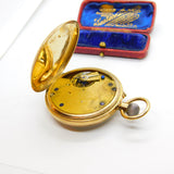 Victorian Gents 9ct Yellow Gold Manual Wind Pocket Watch 1872 London Antique