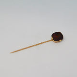 George III 15ct Rose Gold Carnelian Agate Senator Intaglio Stick Pin Antique