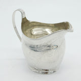George III Sterling Silver Helmet Cream Jug Floral Pattern Antique 1806 London