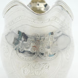 George III Sterling Silver Helmet Cream Jug Floral Pattern Antique 1806 London