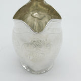 George III Sterling Silver Helmet Cream Jug Floral Pattern Antique 1806 London