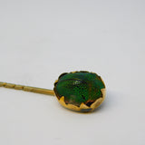 Victorian 15ct Yellow Gold Egyptian Scarab Beetle Stick Pin Antique c1860