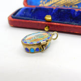 Egyptian .800 Silver Colourful Enamel Classical Scene Moses Basket Charm c1920