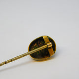 Victorian 15ct Yellow Gold Egyptian Scarab Beetle Stick Pin Antique c1860