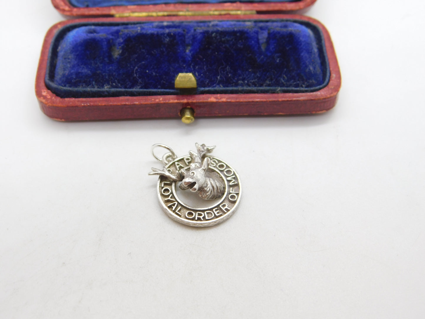 Sterling Silver 'Loyal Order of the Moose' Charm Pendant Vintage c1970