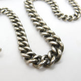Victorian Sterling Silver Graduating Albert Watch Chain 1898 Birmingham Antique