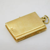 9ct Yellow Gold British Passport Travelling Charm Pendant Vintage London