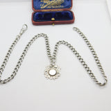 Victorian Sterling Silver Albert Watch Chain or Necklace 1900 Birmingham Antique