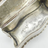 Edwardian Sterling Silver Floral Pattern Jewellery Box Antique 1902 Chester