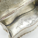 Edwardian Sterling Silver Floral Pattern Jewellery Box Antique 1902 Chester