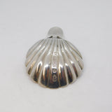 Victorian Sterling Silver Scallop Shell Tea Caddy Spoon Elkington Antique 1871 Birmingham