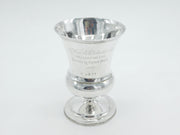 George IV Sterling Silver Engraved Wine Goblet or Chalice Antique 1828 London