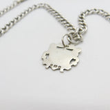 Victorian Sterling Silver Albert Watch Chain or Necklace 1900 Birmingham Antique