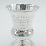 George IV Sterling Silver Engraved Wine Goblet or Chalice Antique 1828 London