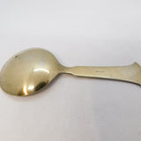 Aksel Holmsen Norwegian Sterling Silver Gilt & Enamel Caddy Spoon Antique c1920