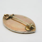 George III 9ct Gold, Silver, Paste & Hair Set Mourning Pendant Antique c1820
