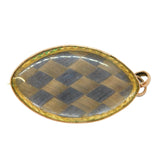 George III 9ct Rose Gold & Woven Hair Mourning Pendant Antique c1820