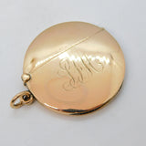 Edwardian 9ct Rose Gold Circular Vesta Case Antique 1903 Chester