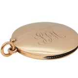 Edwardian 9ct Rose Gold Circular Vesta Case Antique 1903 Chester